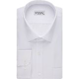 Süvari Classics Rahat Kalıp Özel Armür Desenli Cepli Gömlek - 2XL - Beyaz