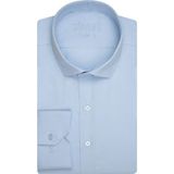 Süvari Classics Slim Fit Dar Kalıp Cepsiz Gömlek - Açık Mavi