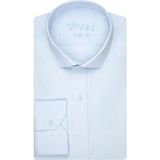 Süvari Classics Slim Fit Dar Kalıp Cepsiz Gömlek - XL - Soluk Mavi