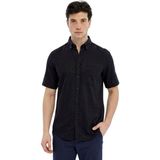 Süvari Cotton Regular Erkek Kısa Kol Gömlek SGM2017700010 Siyah - XL