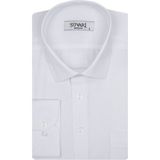 Süvari Dar Kesim Armürlü Beyaz Erkek Gömlek - 2XL