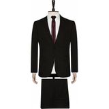 Süvari Desenli Siyah Slim Fit Takım Elbise - 50 - 6 Drop