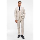 SÜVARİ Ekru Slim Mono Yaka 6 Drop Yelekli Takım Elbise
