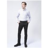 Süvari Gm1007100425 Klasik Yaka Slim Fit Düz Mavi Erkek Gömlek