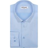 Süvari GM2024700286 Klasik Yaka Slim Fit Armürlü Mavi Erkek Gömlek