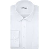 Süvari GM2025000187 Klasik Yaka Regular Fit Armürlü Beyaz Erkek Gömlek - 2XL