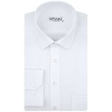 Süvari Gm2025000187 Klasik Yaka Regular Fit Armürlü Beyaz Erkek Gömlek