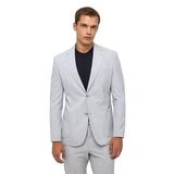 Süvari Gri Slim Fit Desenli Mono Yaka 6 Drop Spor Takım Elbise, 50