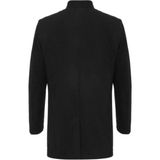 Süvari Hakim Yaka Regular Kalıp Düz Kaban - Siyah - 56