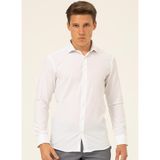 Süvari Klasik Yaka Düz Beyaz Erkek Gömlek GM1007100454 - XS