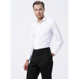 Süvari Klasik Yaka Düz Beyaz Erkek Gömlek GM1007100460