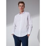 Süvari Klasik Yaka Düz Beyaz Erkek Gömlek GM1007100535 - XL