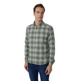 Süvari Koyu Yeşil Slim Fit Düz Düğmeli Yaka Gömlek, M