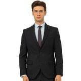 Süvari Lacivert Slim Fit Düz Sivri Yaka 6 Drop Klasik Takım Elbise, 50