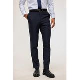 Süvari Lacivert Slim Kruvaze Yaka 6 Drop Takım Elbise - 50