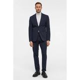 Süvari Lacivert Slim Mono Yaka Yan Cepli 6 Drop Takım Elbise - 48