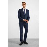 Süvari Lacivert Slim Sivri Yaka 6 Drop Takım Elbise - 48
