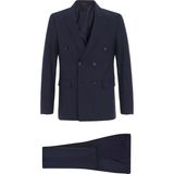 Süvari Lacivert Slim Sivri Yaka 6 Drop Takım Elbise - 52