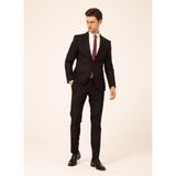 Süvari Normal Bel Slim Fit Siyah Erkek Takım Elbise TK1000600242 - 52