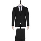 Süvari Normal Bel Slim Fit Siyah Erkek Takım Elbise TK1006900226 - 46