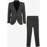 Süvari Normal Bel Slim Fit Siyah Erkek Takım Elbise TK1006900246 - 48
