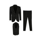 Süvari Normal Bel Slim Fit Siyah Erkek Takım Elbise TK1020000257