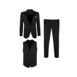 Süvari Normal Bel Slim Fit Siyah Erkek Takım Elbise TK3000400224