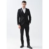 Süvari Normal Bel Slim Fit Siyah Erkek Takım Elbise TK3000400239 - 48