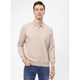 Süvari Polo Yaka Regular Fit Armürlü Bej Erkek Kazak Tr2013700314 - 2XL