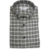 Süvari Rahat Kalıp Cepli Tam Pamuk Premium Oduncu Gömleği - Haki - 2XL
