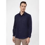 Süvari Regular Fit Klasik Yaka Armürlü Siyah Erkek Gömlek GM2025000278