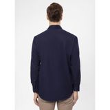 Süvari Regular Fit Klasik Yaka Armürlü Siyah Erkek Gömlek Gm2025000296 - 2XL
