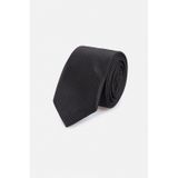 Süvari Siyah Düz Kravat-33576 Siyah