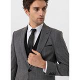 Süvari Siyah Erkek Slim Fit Desenli Takım Elbise TK1020200177 - 50