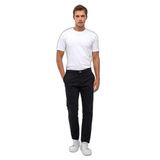 Süvari Siyah Slim Fit Armürlü Pantolon, 46