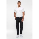 Süvari Siyah Slim Fit Desenli Kumaş Pantolon, 40