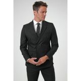 SÜVARİ Siyah Slim Fit Desenli Sivri Yaka 6 Drop Klasik Takım Elbise