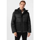 SÜVARİ Siyah Slim Kapitone Mont