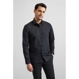 Süvari Siyah Slim Klasik Yaka Düz Klasik Gömlek Gm1007100701-s09 Siyah
