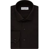 Süvari Slim Fit Açık Mavi Erkek Düz Gömlek - XL - Siyah
