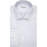 Süvari Slim Fit Armür Desenli Erkek Gömlek - Bej