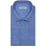 Süvari Slim Fit Armür Desenli Erkek Gömlek - Koyu Mavi