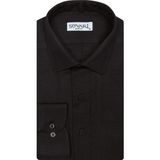 Süvari Slim Fit Armür Desenli Erkek Gömlek - XL - Siyah