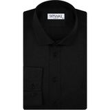 Süvari Slim Fit Armür Desenli Lacivert Erkek Gömlek - XL - Siyah