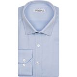 Süvari Slim Fit Armür Desenli Mavi Erkek Gömlek - XL - Buz Mavi