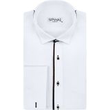 Süvari Slim Fit Ata Yaka Beyaz Erkek Gömlek - XL