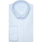 Suvarı Slim Fit Duz Buz Mavi Erkek Gomlek