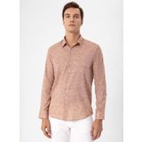 Süvari Slim Fit Klasik Yaka Armürlü Kiremit Erkek Gömlek GM2024700406