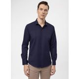 Süvari Slim Fit Klasik Yaka Armürlü Lacivert Erkek Gömlek GM2024700405