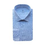 Süvari Slim Fit Klasik Yaka Baskılı Lacivert Erkek Gömlek GM2025500410